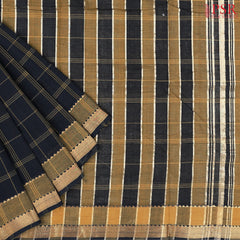 Black Mangalagiri Cotton Saree