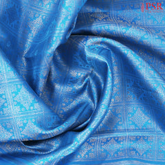 Chintamani Blue Kanchipuram Jacquard Silk Saree