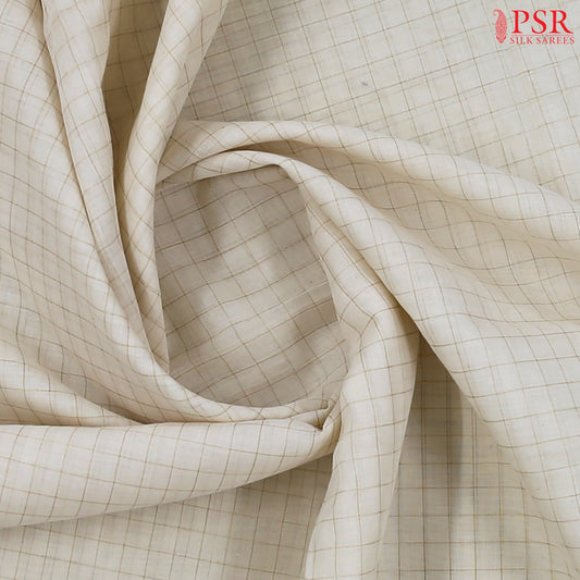 Cream White Byloom Cotton Saree