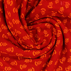 Crimson red Cotton Print Running Material