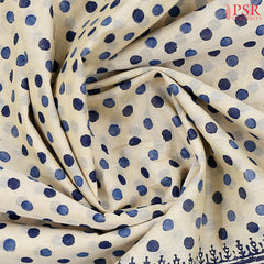 Beige Silk Cotton Saree