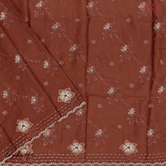 Rust Orange Rayon Dress Material
