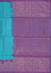 Peacock Blue Soft Silk Mix Saree