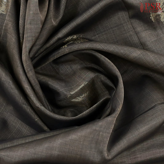 Dark Taupe Silk Cotton Saree