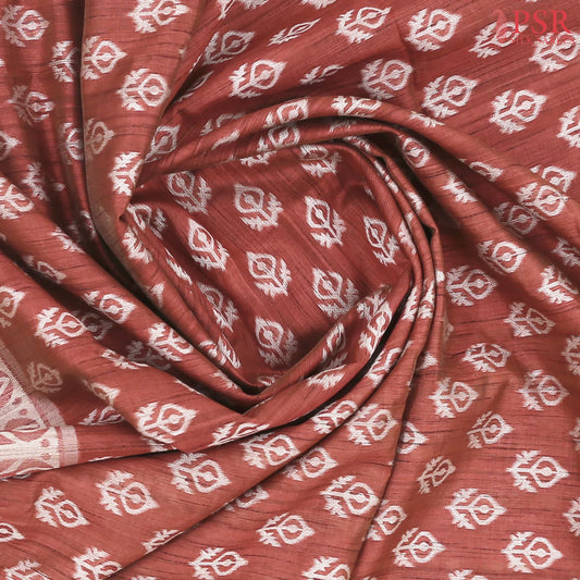 Brick Red Ghicha Tassar Saree