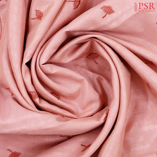 Flamingo Pink Organza Embroidery Saree