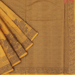 Mustard Yellow Banaras Tussar Silk Saree