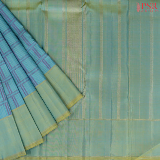 Light Blue Kanchipuram Silk Saree