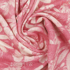 Flamingo Pink Linen Saree