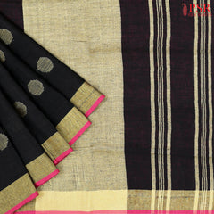 Black Linen Saree