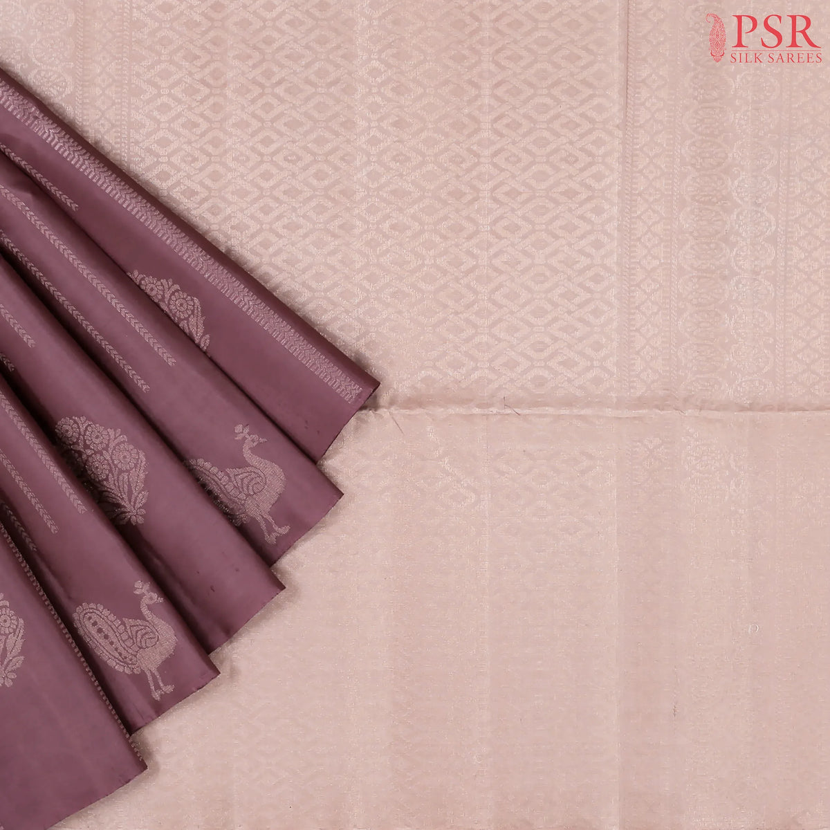 Mauve Taupe Soft Silk Saree