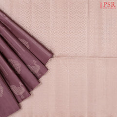 Mauve Taupe Soft Silk Saree
