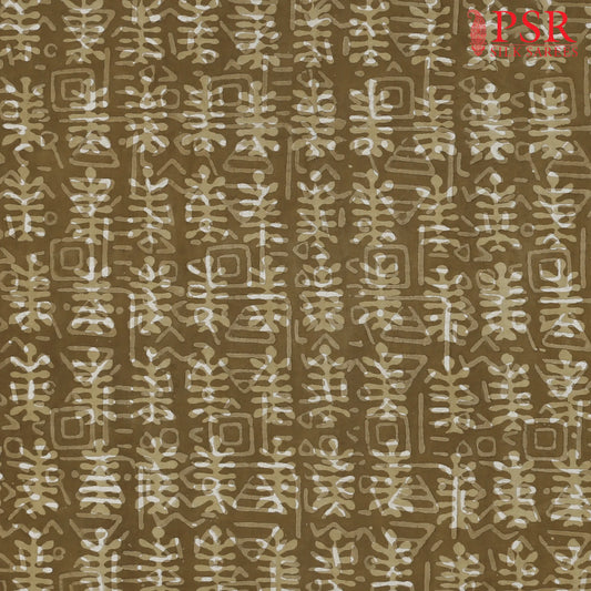 Mustard Olive Jaipur Cotton Print Running Material