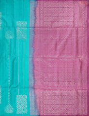 Azure Cyan Soft Silk Saree