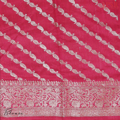Dark Blue Semi Banaras Saree