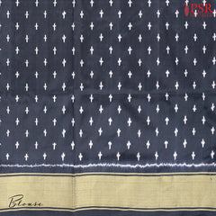 Black Pochampally Silk Ikat Saree