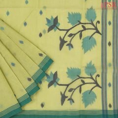 Melange Green Bengal Cotton Saree