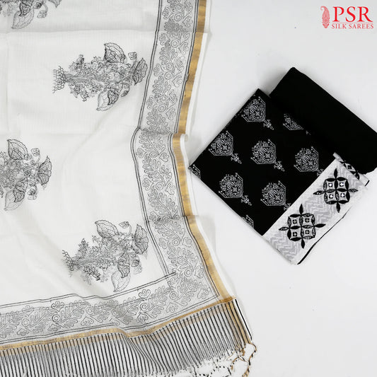 Black Cotton Dress Material