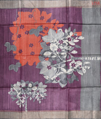 Blackberry Purple Kadhi Tussar Silk Saree