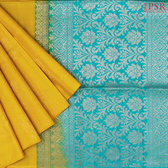 Tuscany Yellow Soft Silk Saree