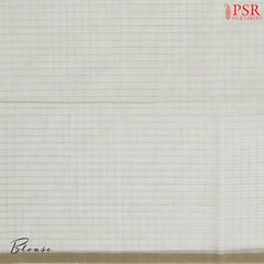 Cream White Byloom Cotton Saree