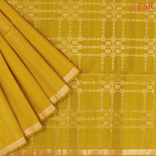 Mustard Yellow Soft Silk Saree