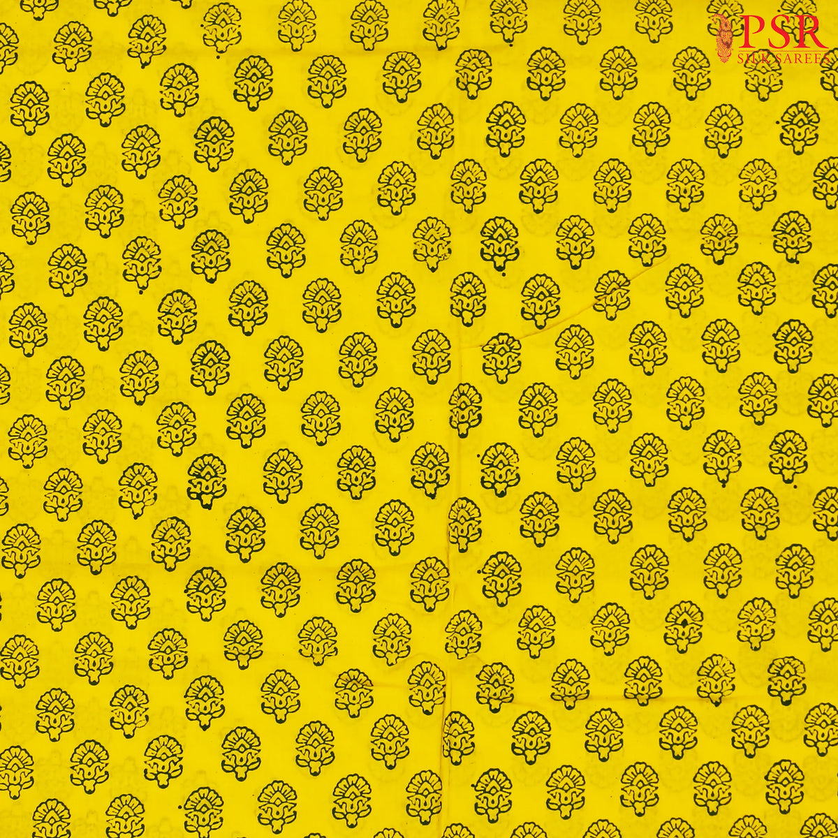 Yellow  Cotton Print Running Material