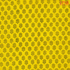 Yellow  Cotton Print Running Material