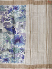 Royal Beige Kadhi Tussar Silk Saree