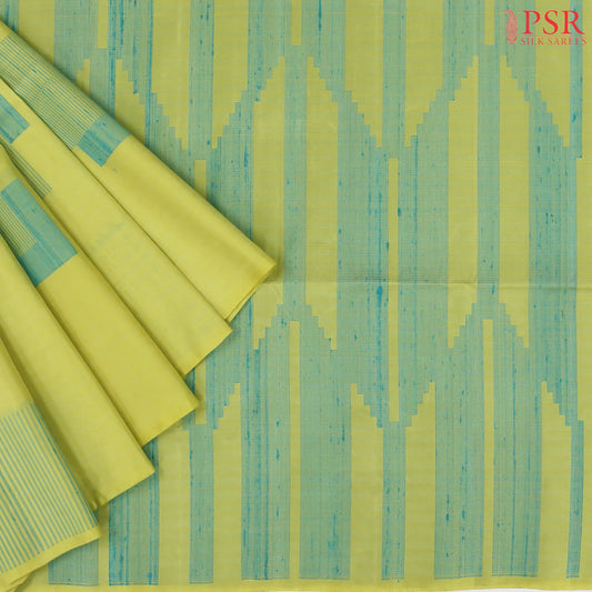 Citron Yellow Soft Silk Saree