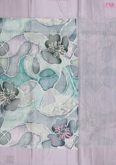 Soft Lilac Green Silk Saree