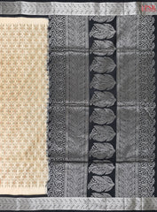 Bisque Beige Pochampally Soft Silk Saree