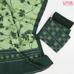 Dark Green Tassar Dress Material