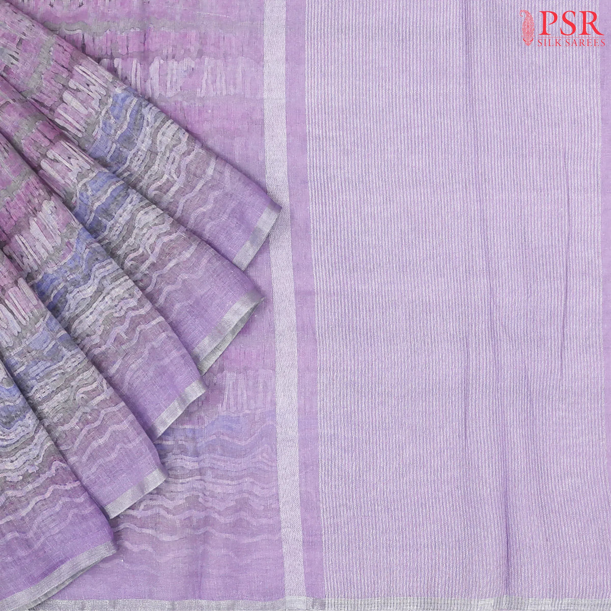 Lavender Linen Saree