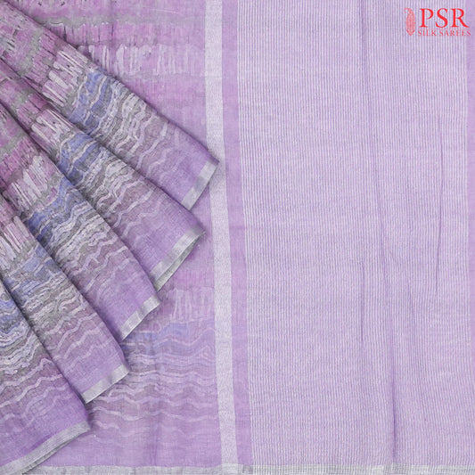 Lavender Linen Saree