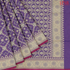 Violet Banaras Silk Cotton Saree