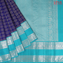 Navy Blue Kanchipuram Silk Saree