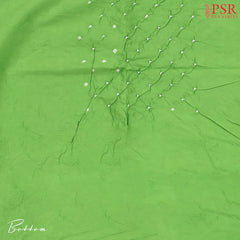 Light Green Bandhini Dress Material