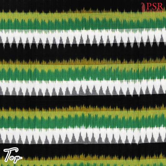 Tricolor Ikkat Cotton Dress Material