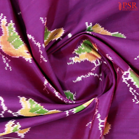 Magenta Purple Pochampally Silk Saree
