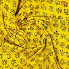 Yellow  Cotton Print Running Material