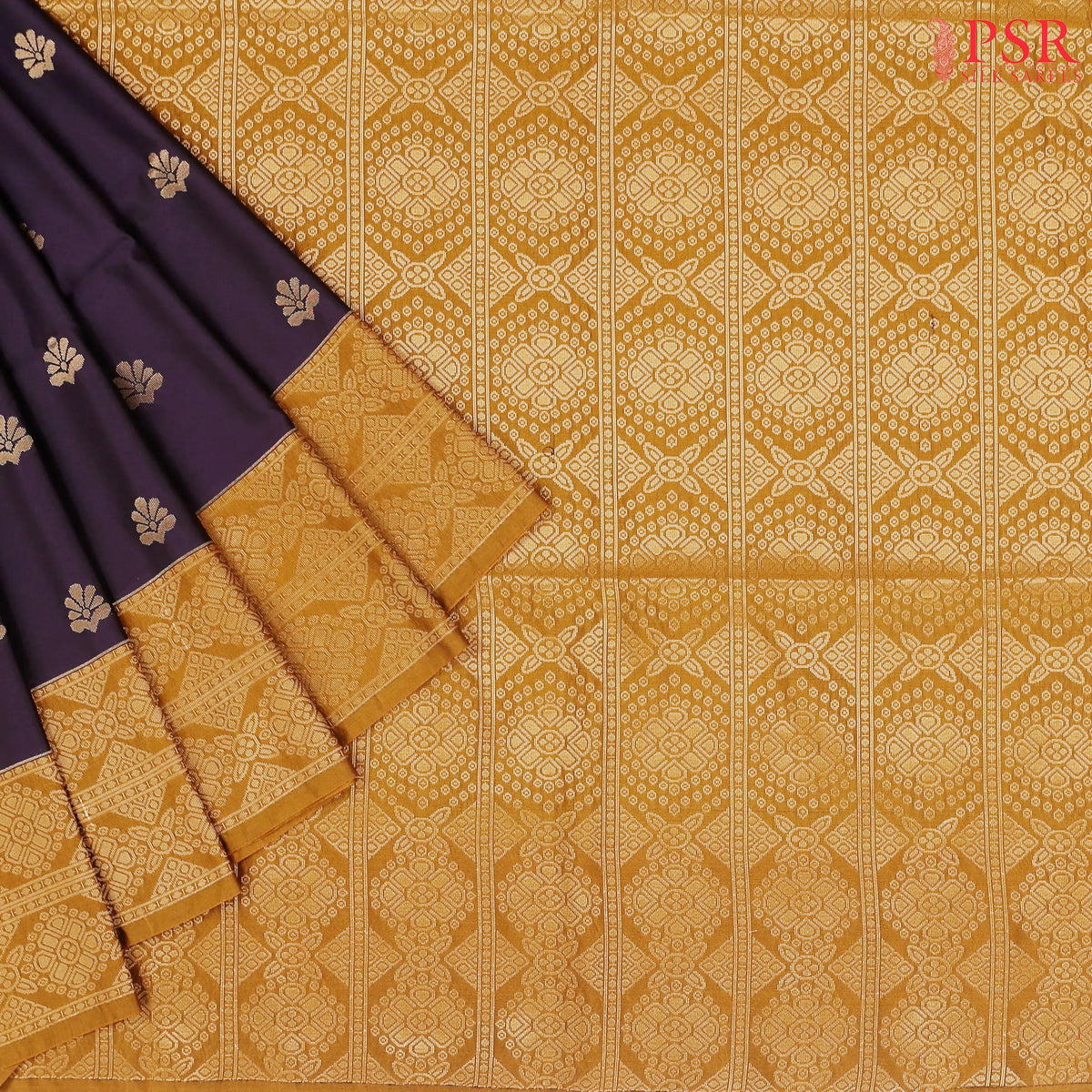 Aubergine Purple Soft Art Silk Saree