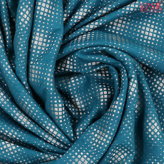 Peacock Teal Georgette Saree