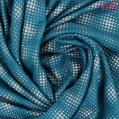 Peacock Teal Georgette Saree