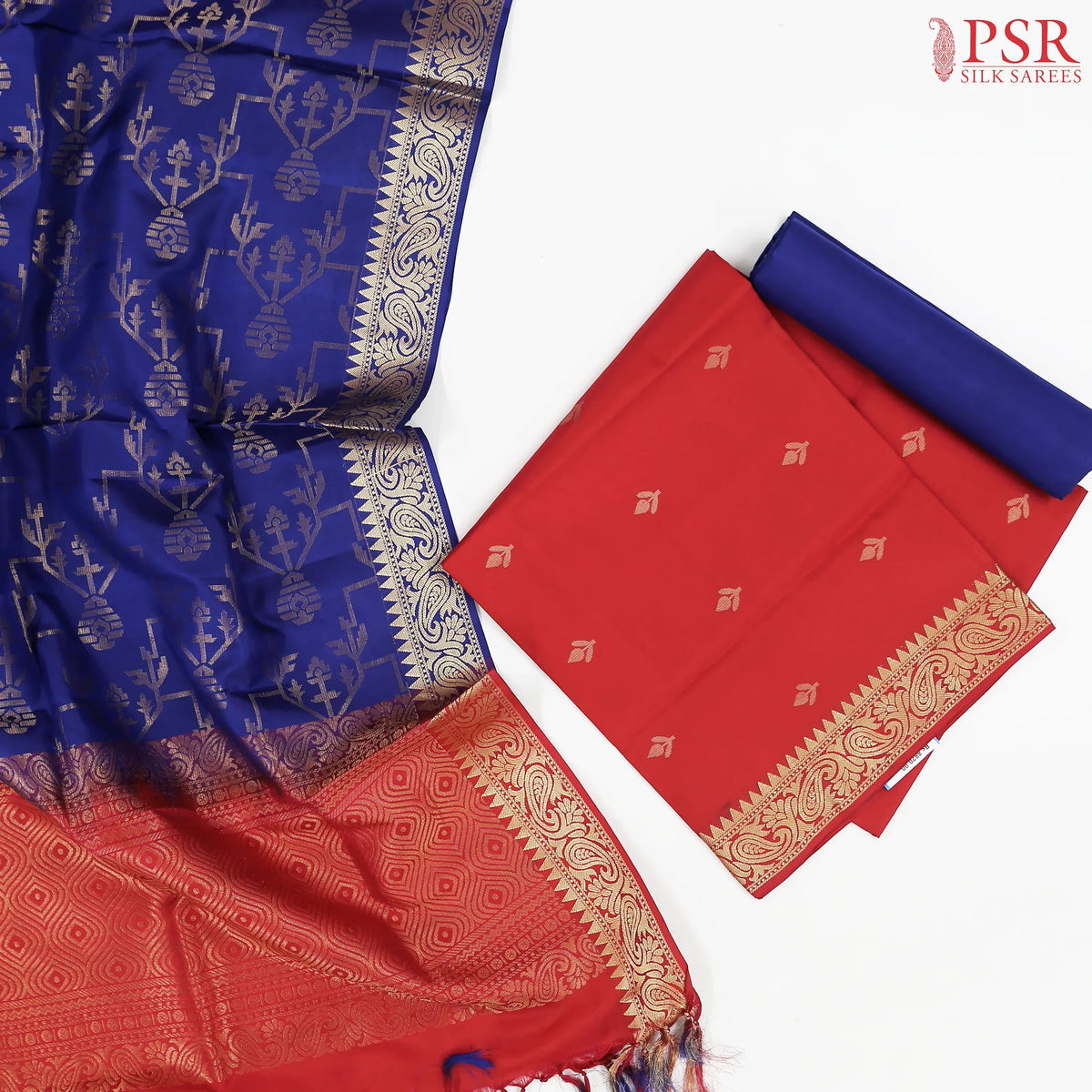 Red Silk Dress Material