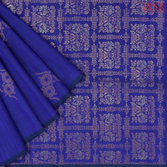 Royal Blue Jute Soft Silk Saree
