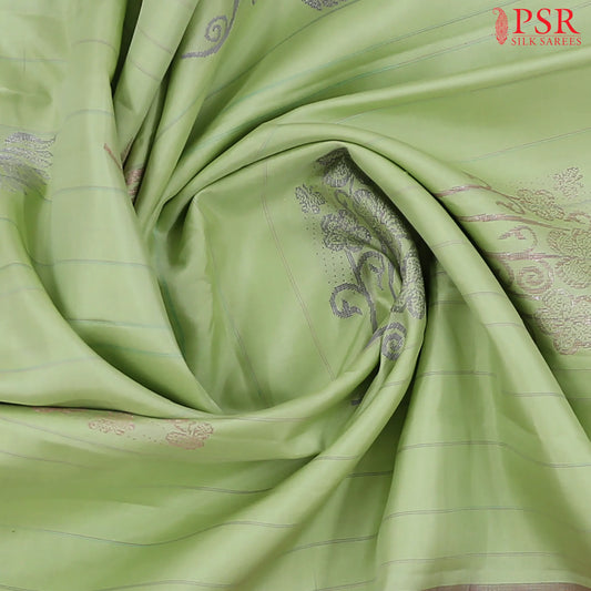 Pastel Pistachio Kanchipuram Silk Saree
