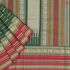 Emerald Green Kalakshetra Kovai Cotton Saree