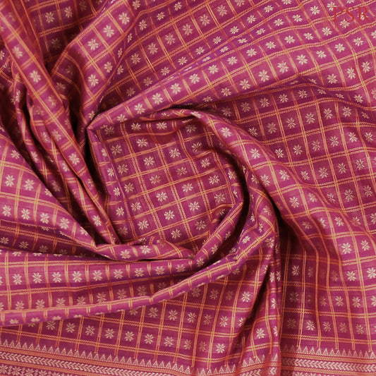 Mulberry Purple Kalakshetra Kovai Cotton Saree