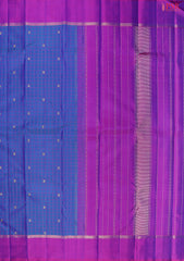 Yale Blue Kanchipuram Silk Saree